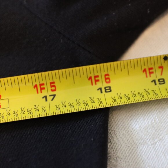 Prana Black Long Sleeve Dress V-Neck with Retro Circle/Oval Design Large - Picture 6 of 13